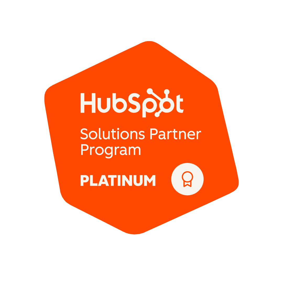 HubSpot Platinum Solutions Partner Badge Orange HubSpot Platinum Solutions Partner Badge Orange