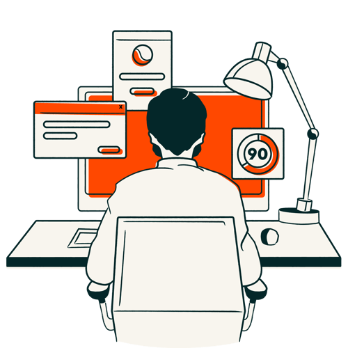 Web Hosting_Linear_llustrations_Characters Web Hosting_Linear_llustrations_Characters